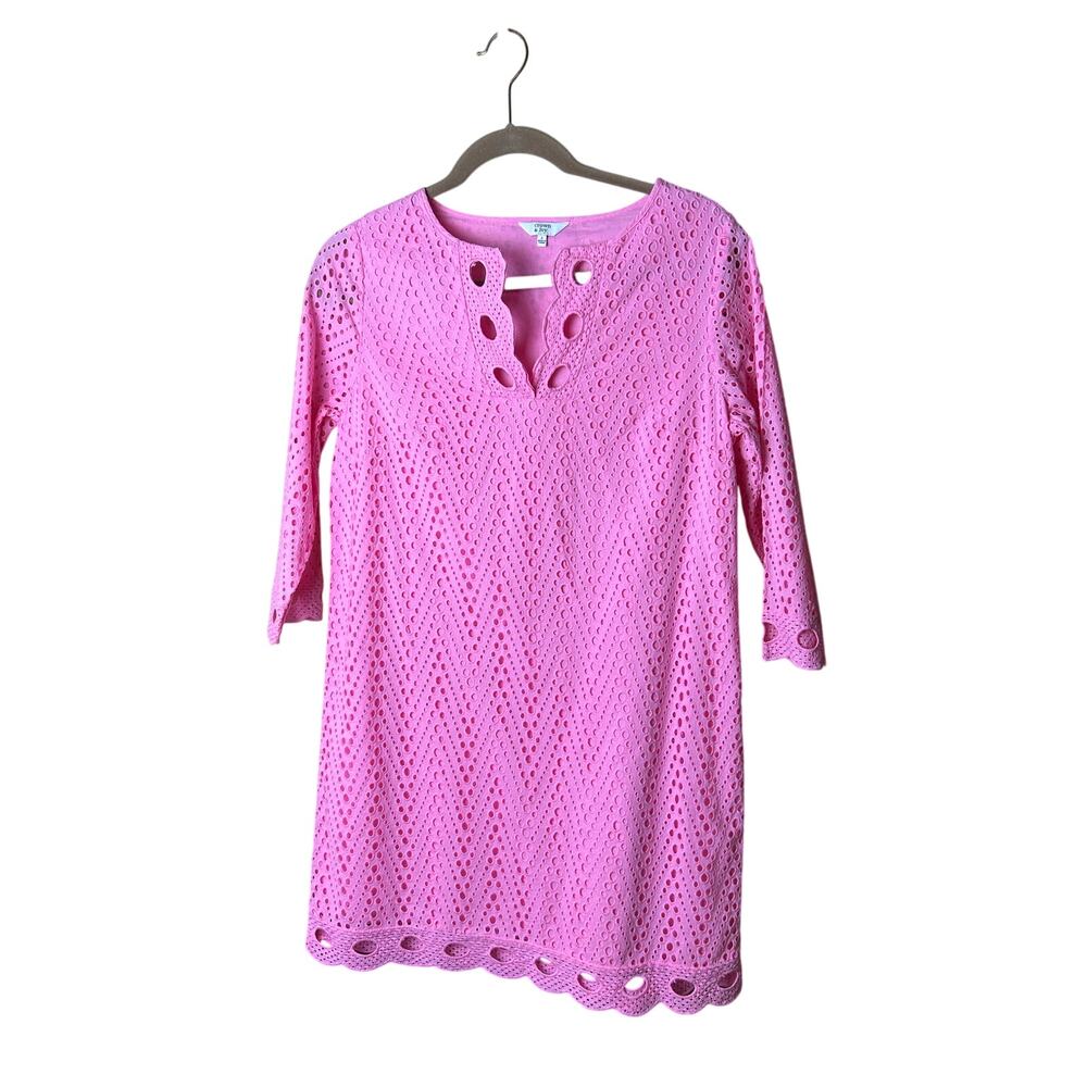 Crown & Ivy Pink‎ Eyelet Dress Size 2